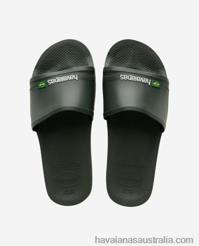 Havaianas Slide Brasil GREEN OLIVE