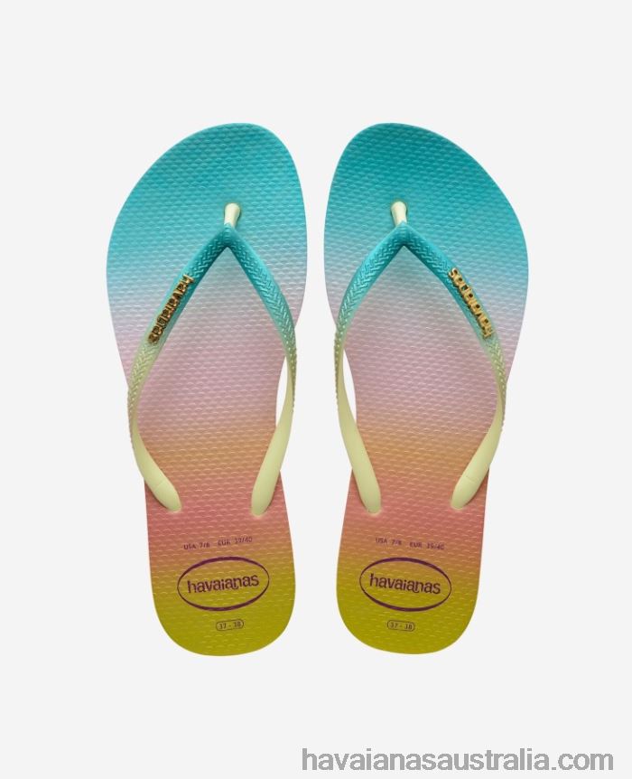 Havaianas Slim Gradient Sunset LIME GREEN