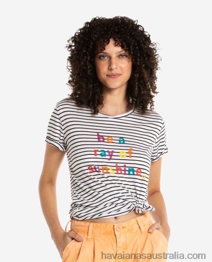 Havaianas T-Shirt Be A Ray Of Sunshine OFF WHITE