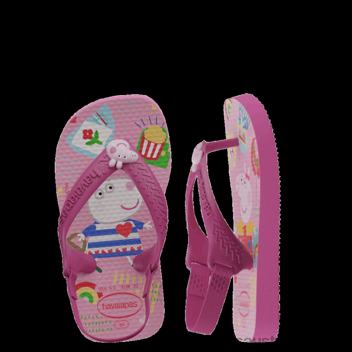 Baby Peppa Pig Thongs Pink Flux