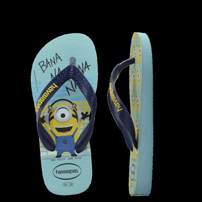 Kids Minions Thongs Blue