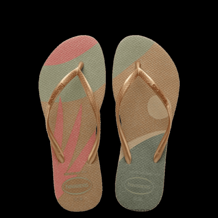Kids Slim Palette Glow Flip Flops Sand Grey