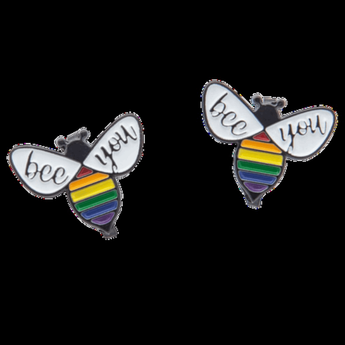 Pride Bee You Claw Pin Top BLACK