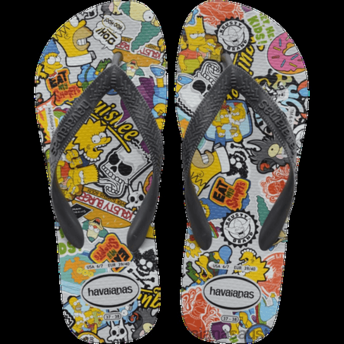 Simpsons Flip Flops ICE GREY