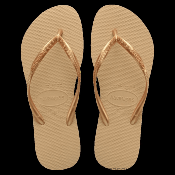 Slim Flip Flops Golden