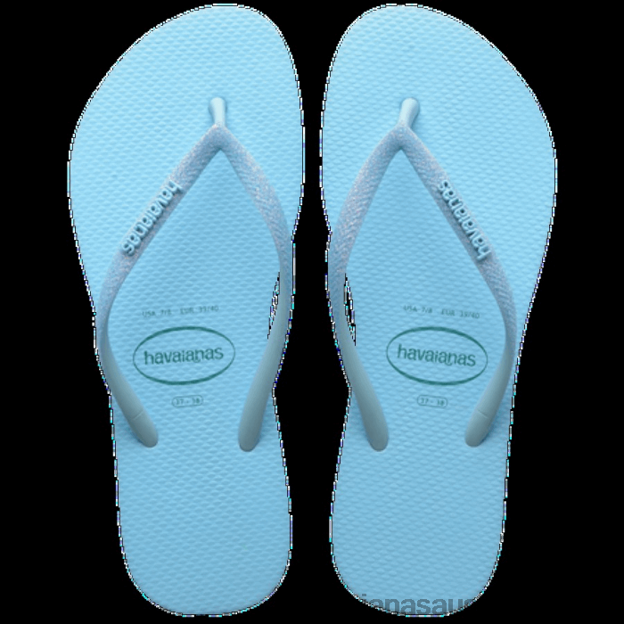 Slim Glitter Neon Flip Flops BLUE WATER