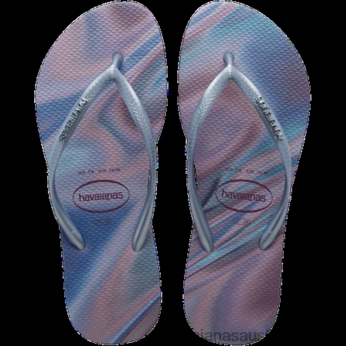 Slim Iridescent Flip Flops QUIET LILAC