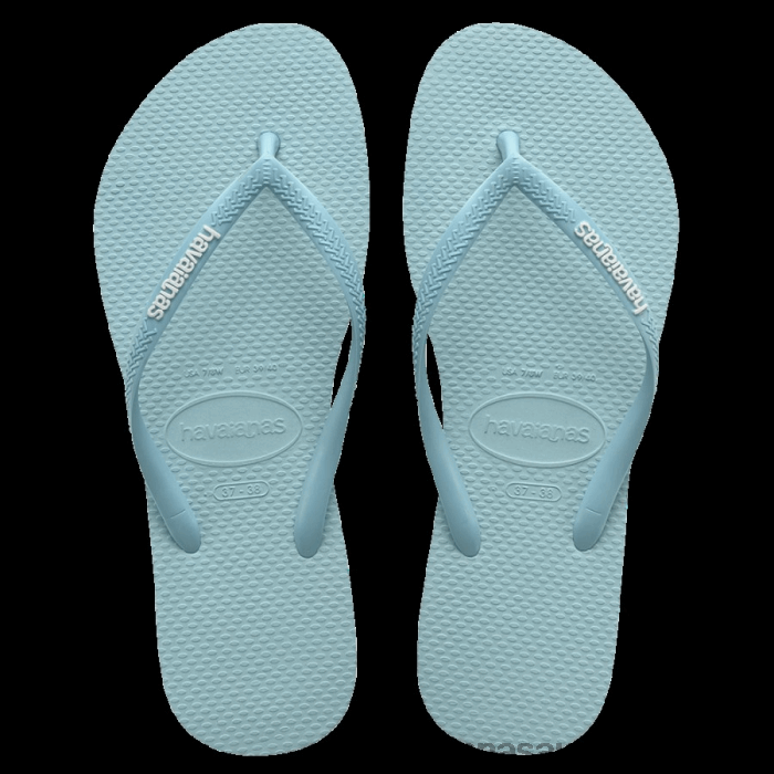 Slim Logo Pop Flip Flops Light Blue