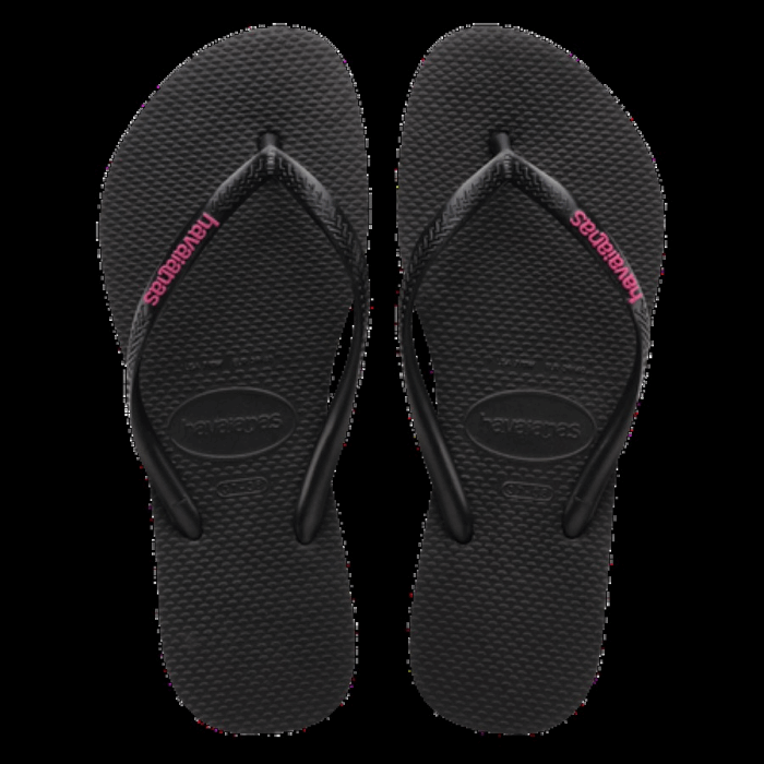 Slim Logo Pop Up Flip Flops BLACK