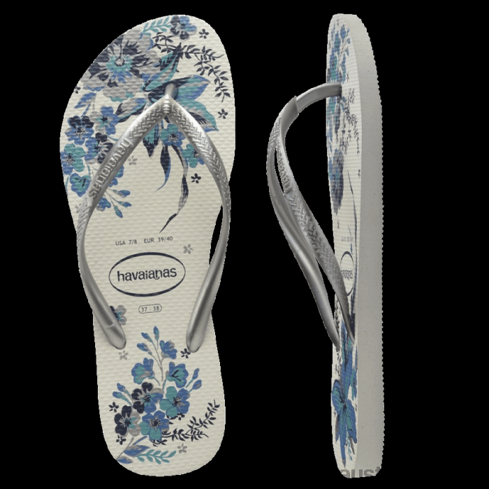 Slim Organic Thongs White
