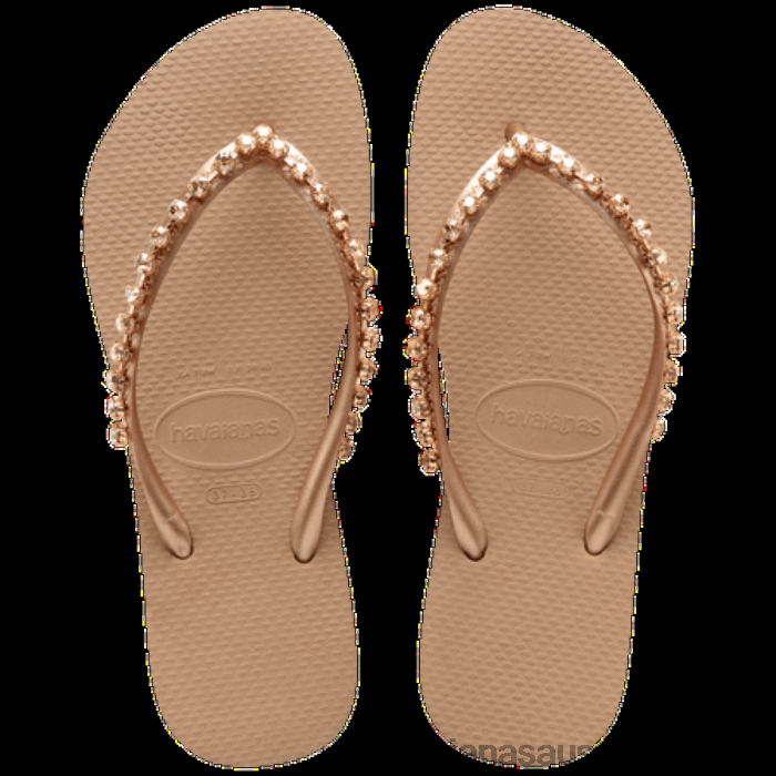 Slim Rock Mesh Flip Flops ROSE GOLD