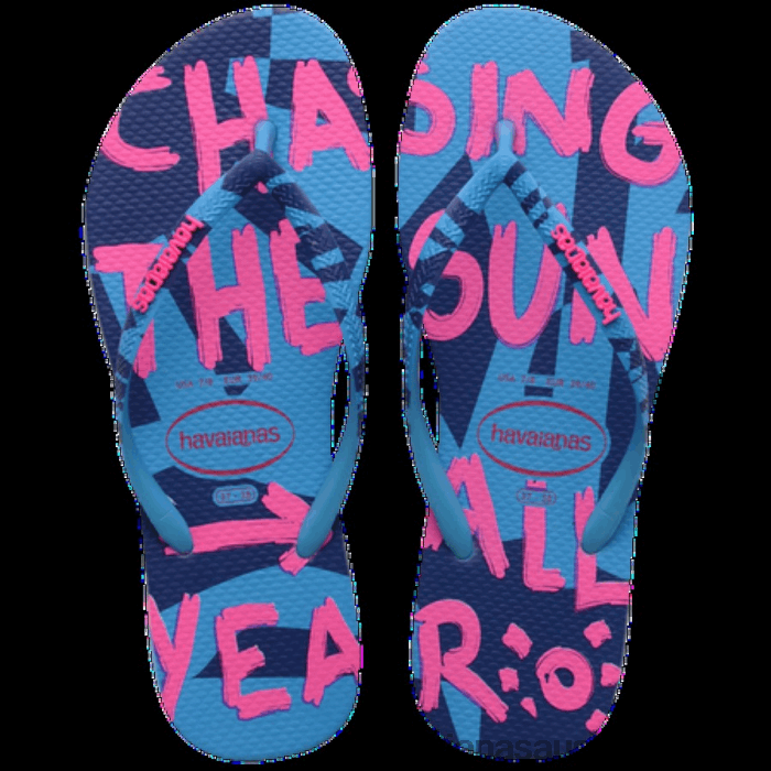 Slim Summer Flip Flops TURQUOISE