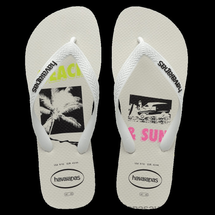 Top Beach Flip Flops White