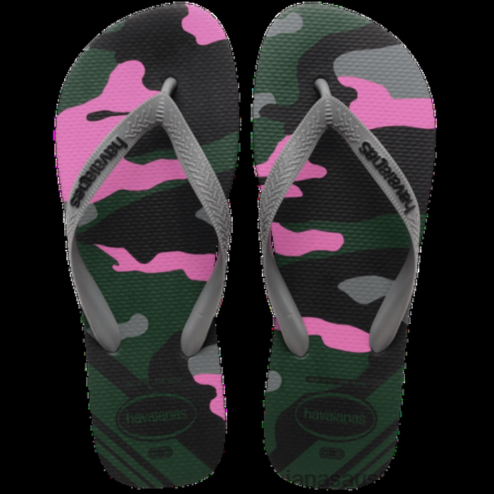 Top Camo Flip Flops BLACK