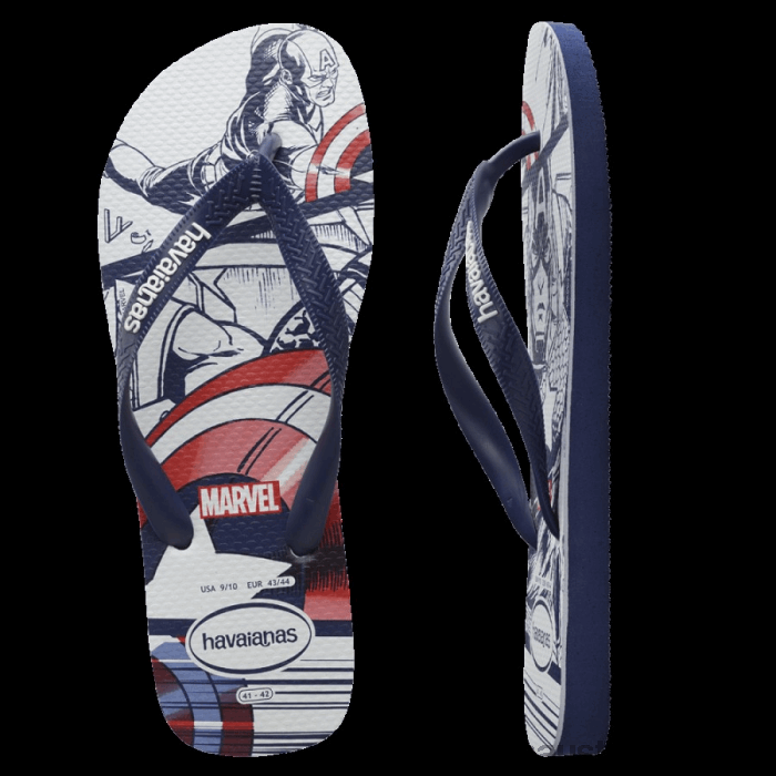 Top Marvel Thongs Navy