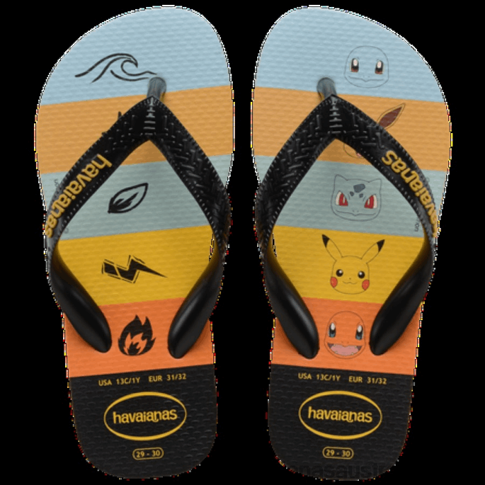 Top Pokemon Flip Flops ORANGE CITRUS