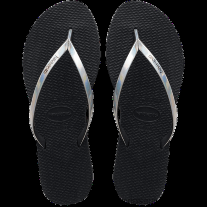 You Metallic Flip Flops NEW GRAPHITE